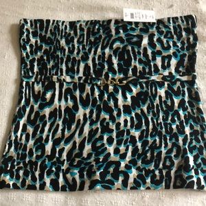 Animal print tube top